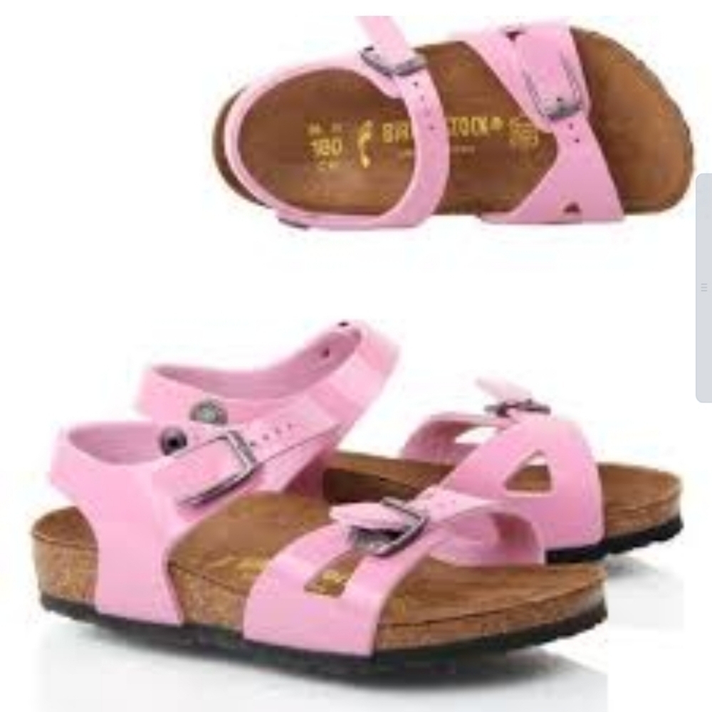 Girls Pink Rio Birkenstock Sandals Shoes L2 210